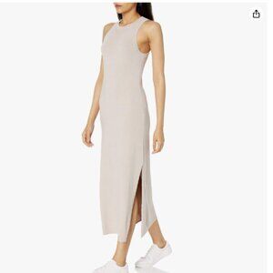 The Drop High Neck Side-Slit Maxi Sweater Dress, L & XL, NWT, Chic Minimalist